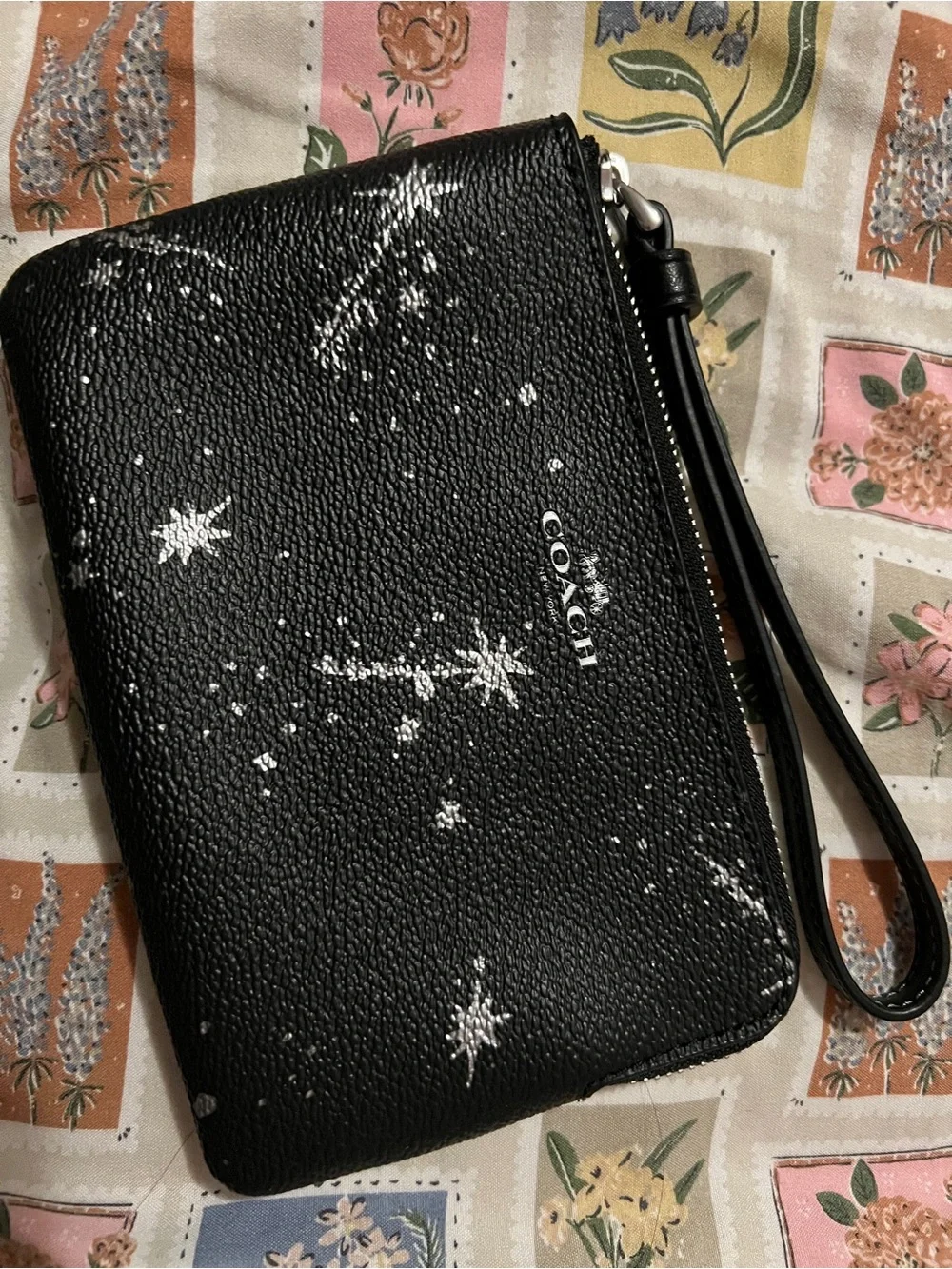 Coach Black Star Splatter Wristlet